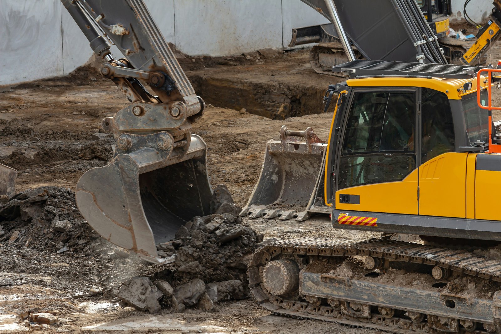 Light excavation work on a residential foundation in Winnipeg